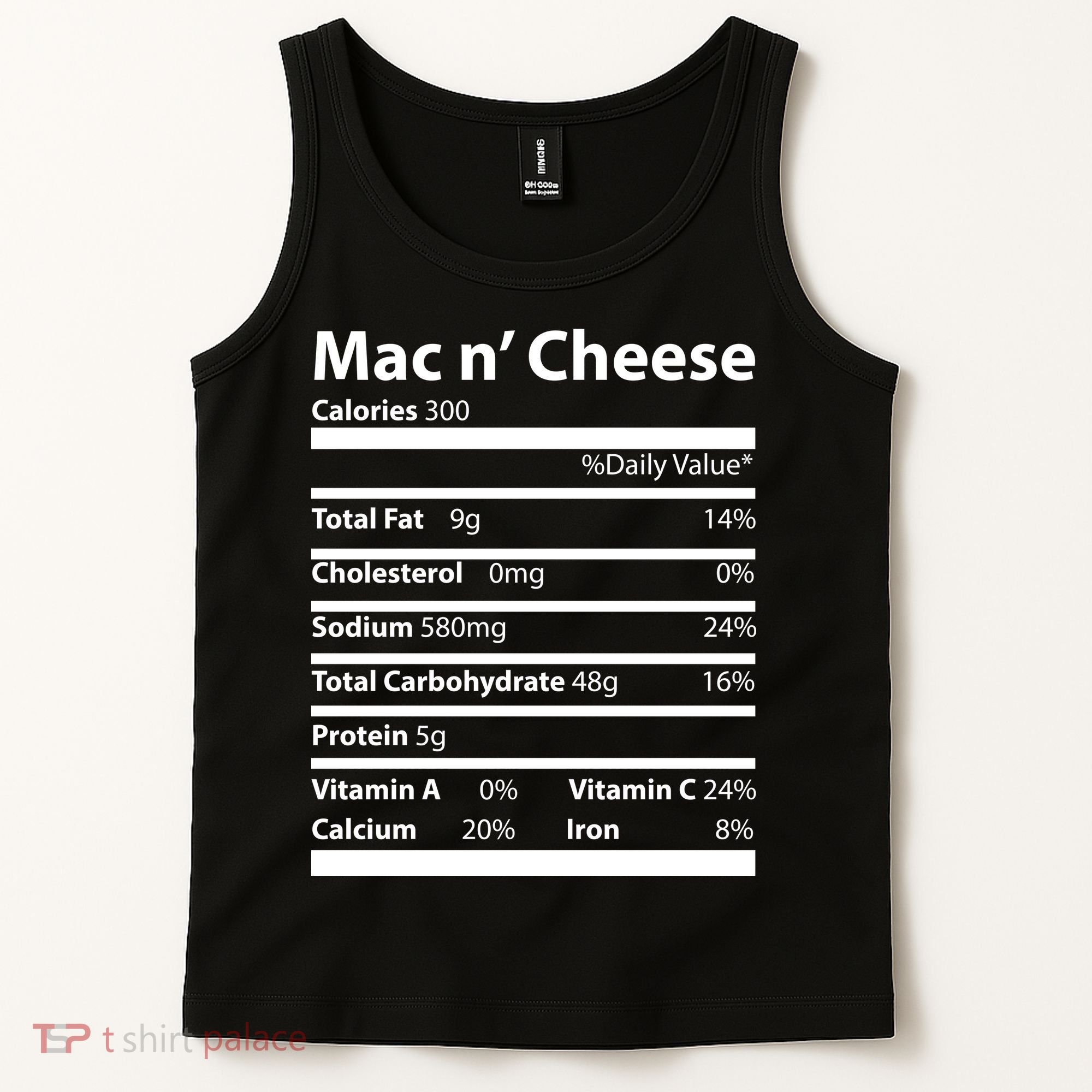 Funny Thanksgiving Mac N Cheese Nutrients Facts Tank Top