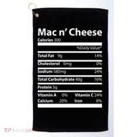 Funny Thanksgiving Mac N Cheese Nutrients Facts Golf Towel thumb 0