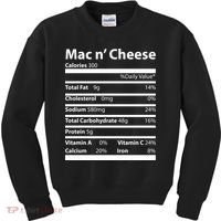 Funny Thanksgiving Mac N Cheese Nutrients Facts Kids Sweatshirt thumb 0