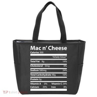 Funny Thanksgiving Mac N Cheese Nutrients Facts Tote Bag
