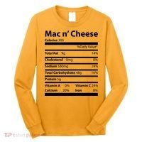 Funny Thanksgiving Mac N Cheese Nutrients Facts Long Sleeve Shirt thumb 0