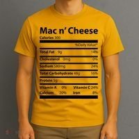 Funny Thanksgiving Mac N Cheese Nutrients Facts T-Shirt thumb 3