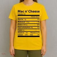 Funny Thanksgiving Mac N Cheese Nutrients Facts T-Shirt thumb 4