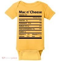 Funny Thanksgiving Mac N Cheese Nutrients Facts Baby Bodysuit thumb 0