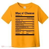 Funny Thanksgiving Mac N Cheese Nutrients Facts Toddler T-Shirt thumb 0