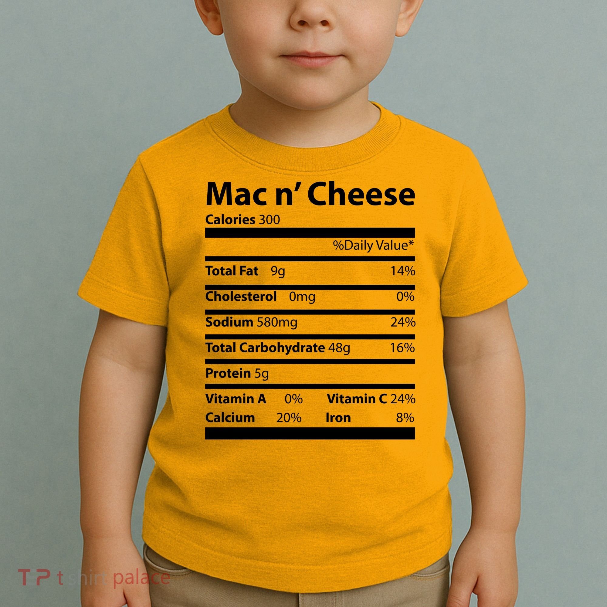Funny Thanksgiving Mac N Cheese Nutrients Facts Toddler T-Shirt