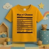 Funny Thanksgiving Mac N Cheese Nutrients Facts Toddler T-Shirt thumb 3