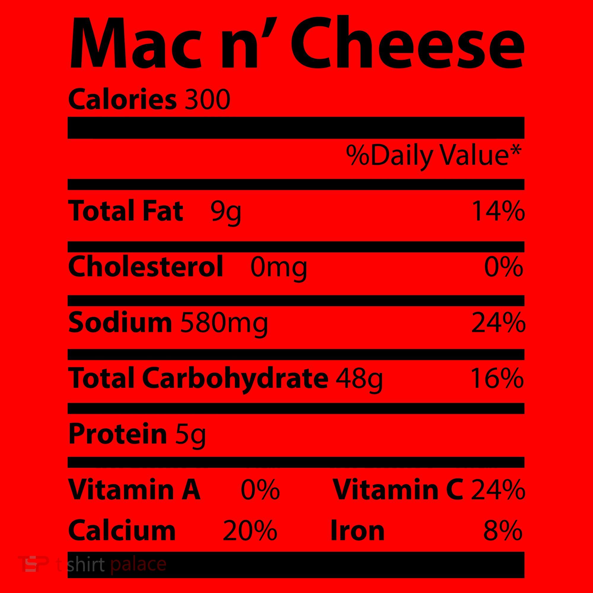 Funny Thanksgiving Mac N Cheese Nutrients Facts Santa Hat