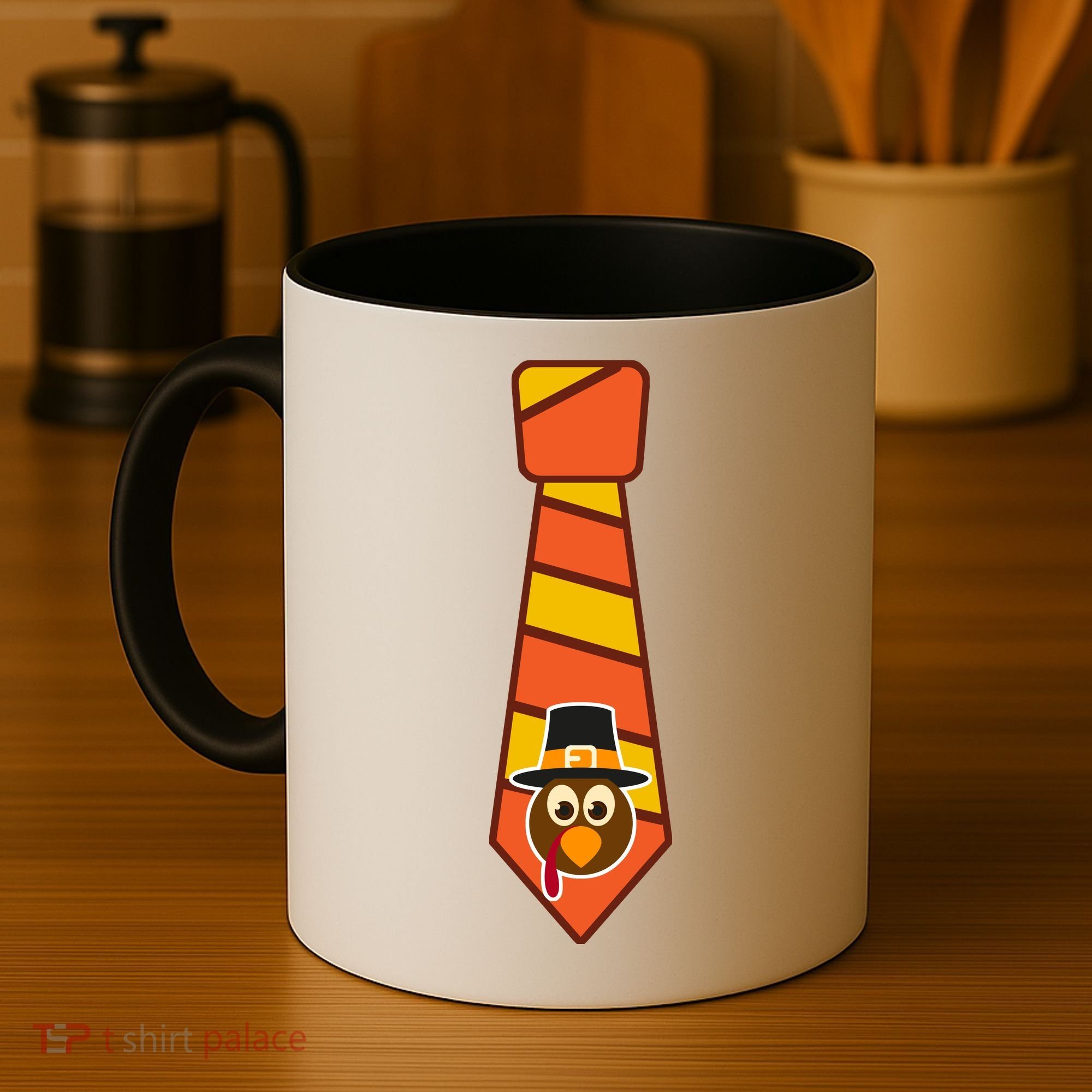 Funny Thanksgiving Tie Turkey Coffee Mug