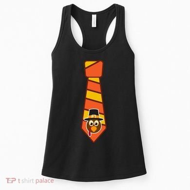 Funny Thanksgiving Tie Turkey Women's Tank Top