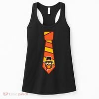 Funny Thanksgiving Tie Turkey Women's Tank Top thumb 0