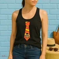 Funny Thanksgiving Tie Turkey Women's Tank Top thumb 2