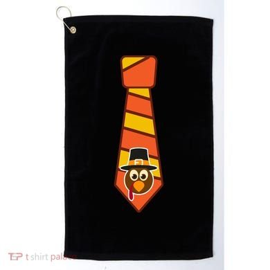 Funny Thanksgiving Tie Turkey Golf Towel