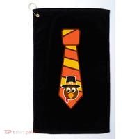 Funny Thanksgiving Tie Turkey Golf Towel thumb 0