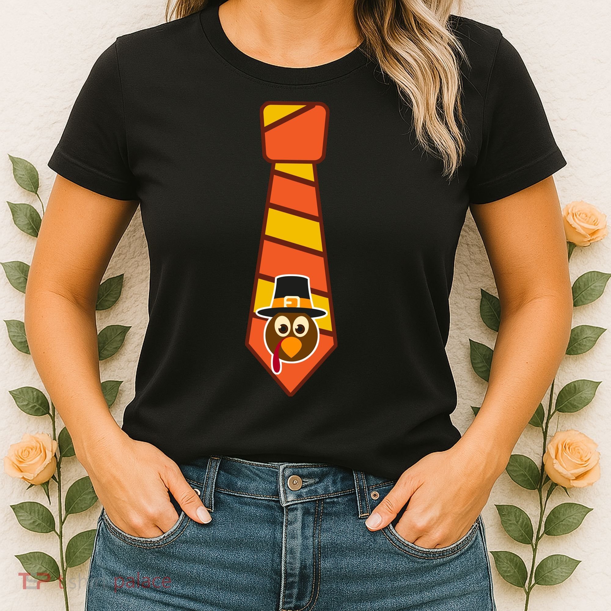 Funny Thanksgiving Tie Turkey Women's T-Shirt