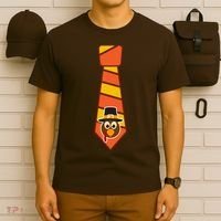 Funny Thanksgiving Tie Turkey T-Shirt thumb 6