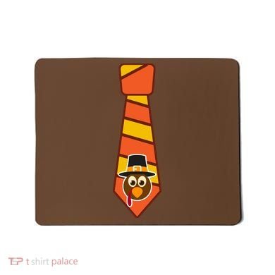 Funny Thanksgiving Tie Turkey Mousepad