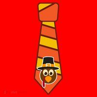 Funny Thanksgiving Tie Turkey Santa Hat thumb 1