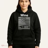 Funny Thanksgiving Wine Nutritional Values Hoodie thumb 5