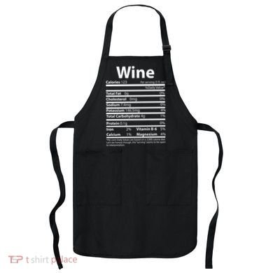 Funny Thanksgiving Wine Nutritional Values Apron