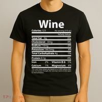 Funny Thanksgiving Wine Nutritional Values T-Shirt thumb 3