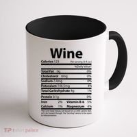 Funny Thanksgiving Wine Nutritional Values Coffee Mug thumb 1