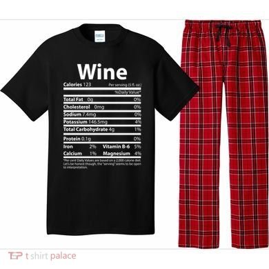 Funny Thanksgiving Wine Nutritional Values Pajama Set