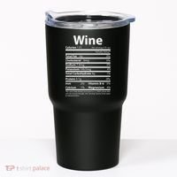 Funny Thanksgiving Wine Nutritional Values Tumbler thumb 0