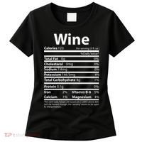 Funny Thanksgiving Wine Nutritional Values Women's T-Shirt thumb 0