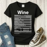 Funny Thanksgiving Wine Nutritional Values Women's T-Shirt thumb 3
