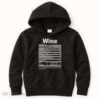 Funny Thanksgiving Wine Nutritional Values Kids Hoodie thumb 0