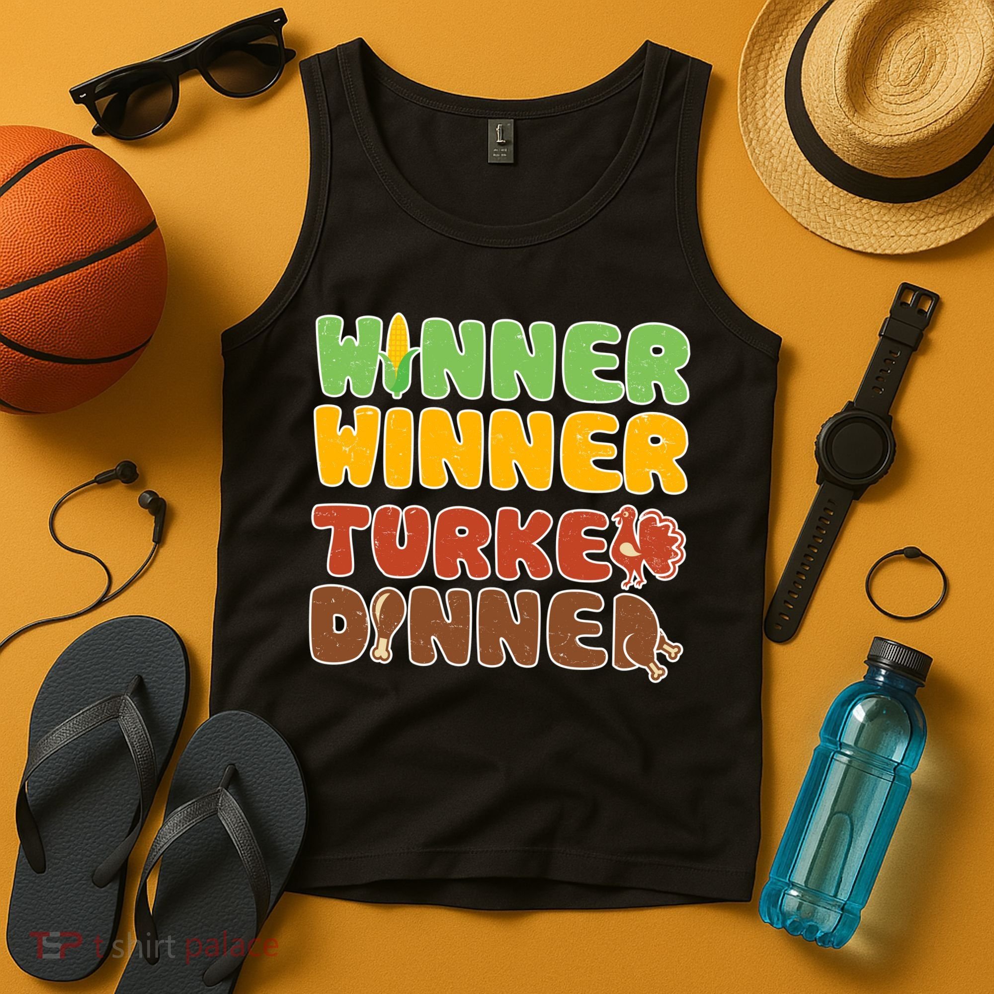 Funny Thanksgiving Winner Winner Turkey Dinner  Tank Top