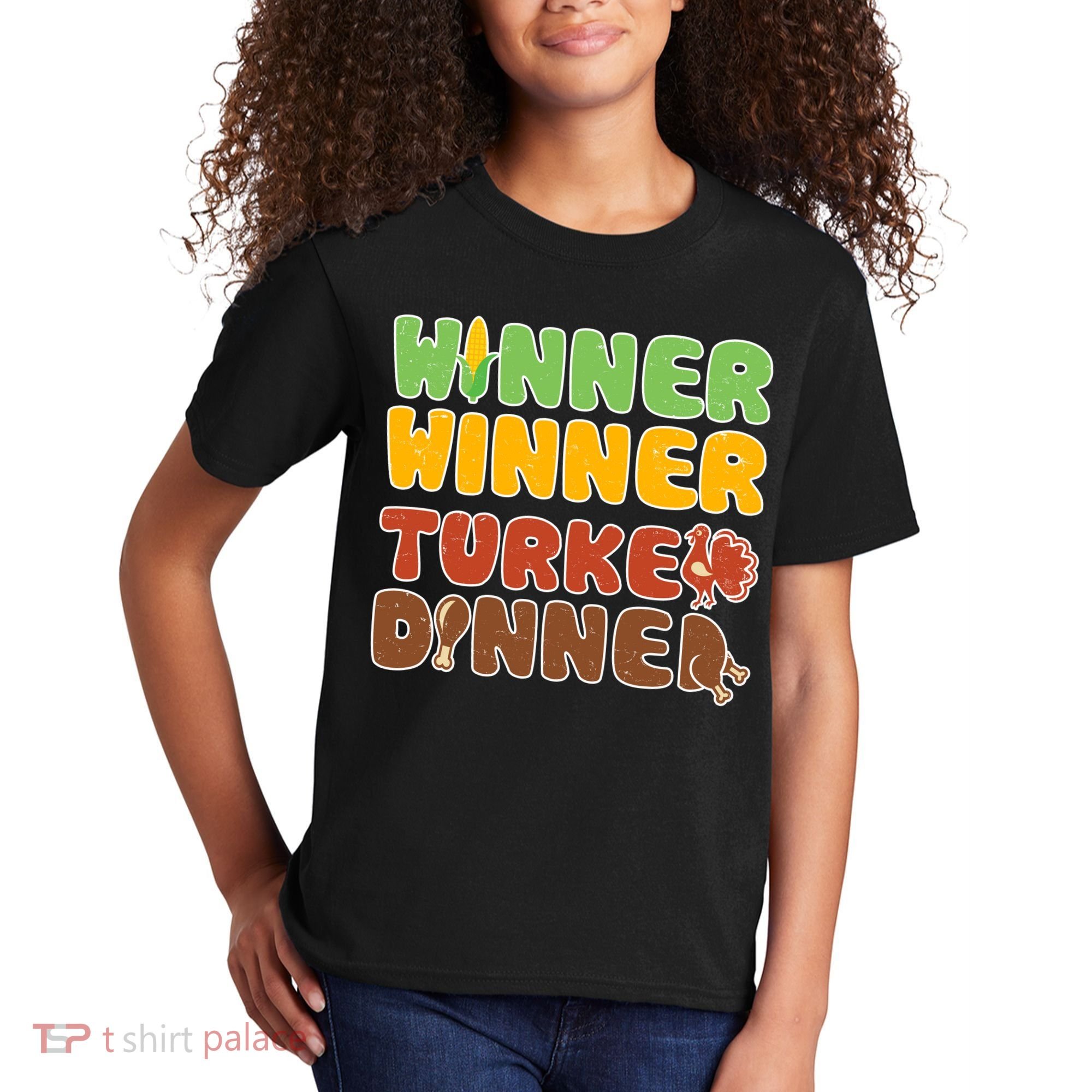 Funny Thanksgiving Winner Winner Turkey Dinner  Kids T-Shirt