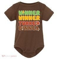 Funny Thanksgiving Winner Winner Turkey Dinner  Baby Bodysuit thumb 0
