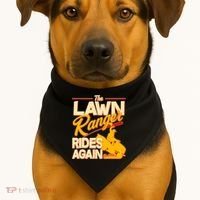 Funny The Lawn Ranger Rides Again USA-Made Doggie Bandana thumb 1