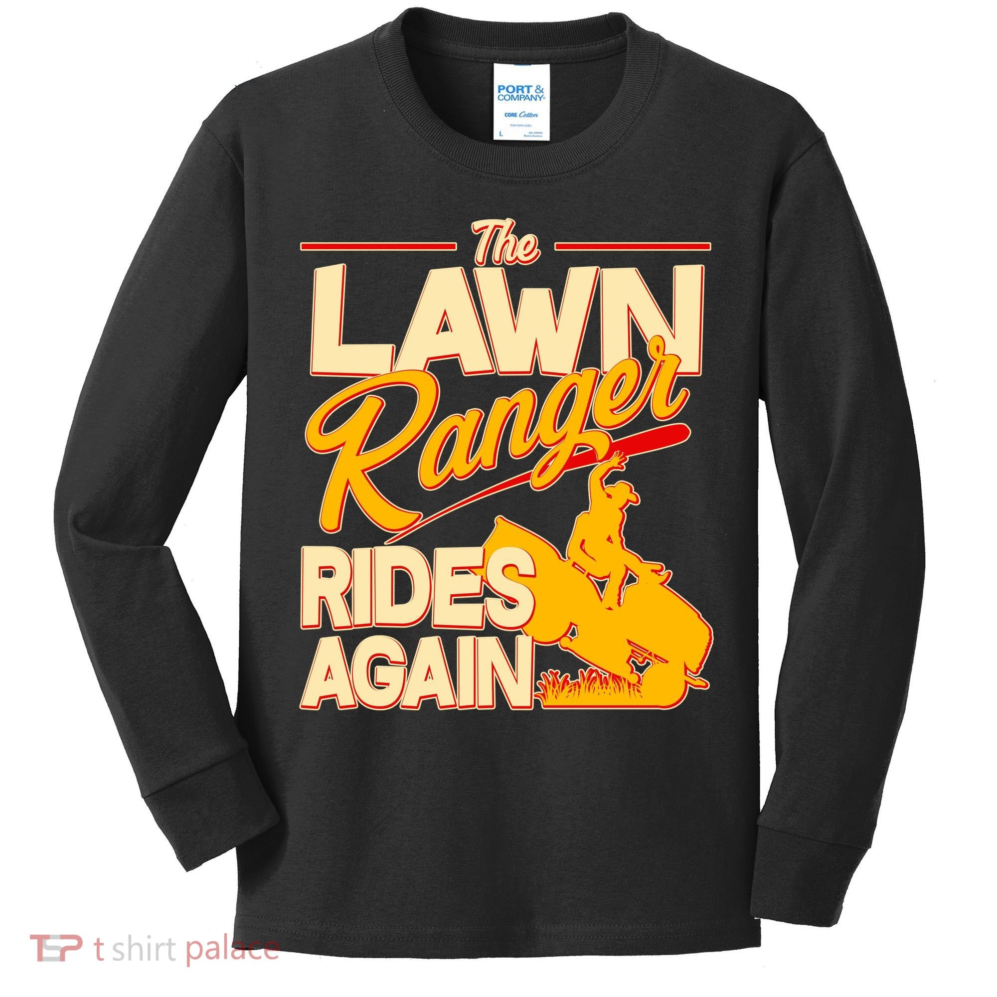Funny The Lawn Ranger Rides Again Kids Long Sleeve Shirt