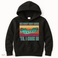 Funny The Party Don't Start 'Til I Croc In Kids Hoodie thumb 0