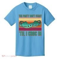 Funny The Party Don't Start 'Til I Croc In Kids T-Shirt thumb 0