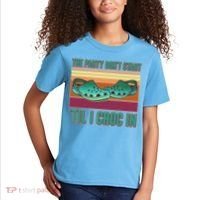 Funny The Party Don't Start 'Til I Croc In Kids T-Shirt thumb 2