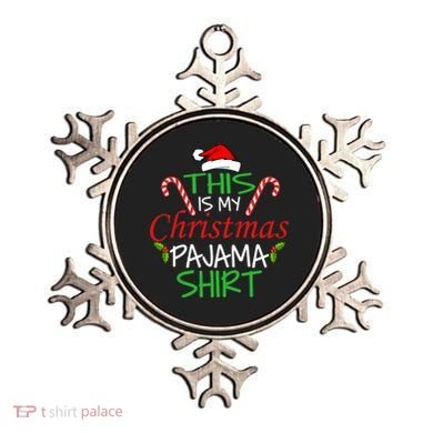 Funny This Is My Christmas Pajama Shirt Ornament