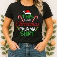 Funny This Is My Christmas Pajama Shirt Women's T-Shirt thumb 2