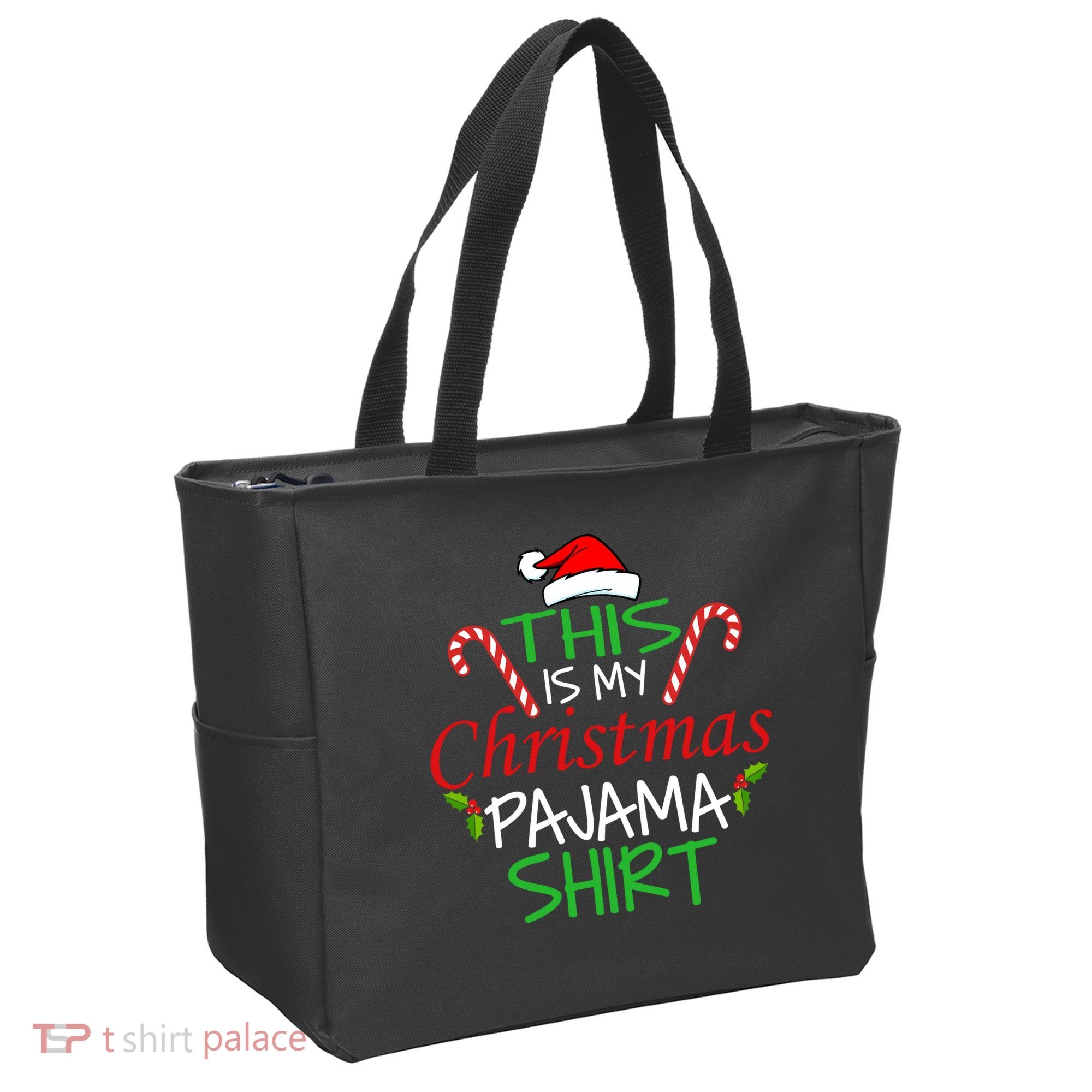 Funny This Is My Christmas Pajama Shirt Tote Bag