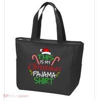 Funny This Is My Christmas Pajama Shirt Tote Bag thumb 3