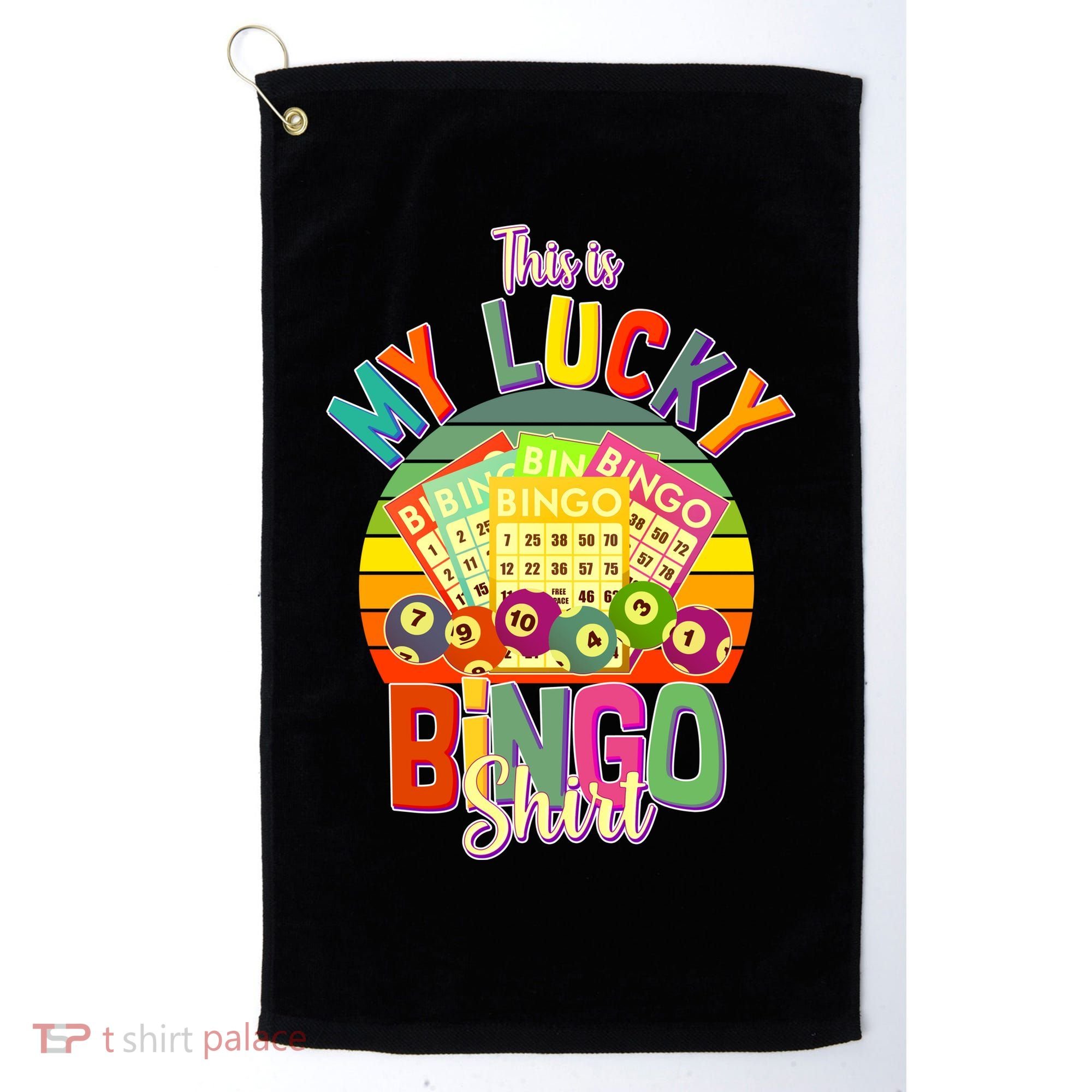 Funny This Is My Lucky Bingo Golf Towel