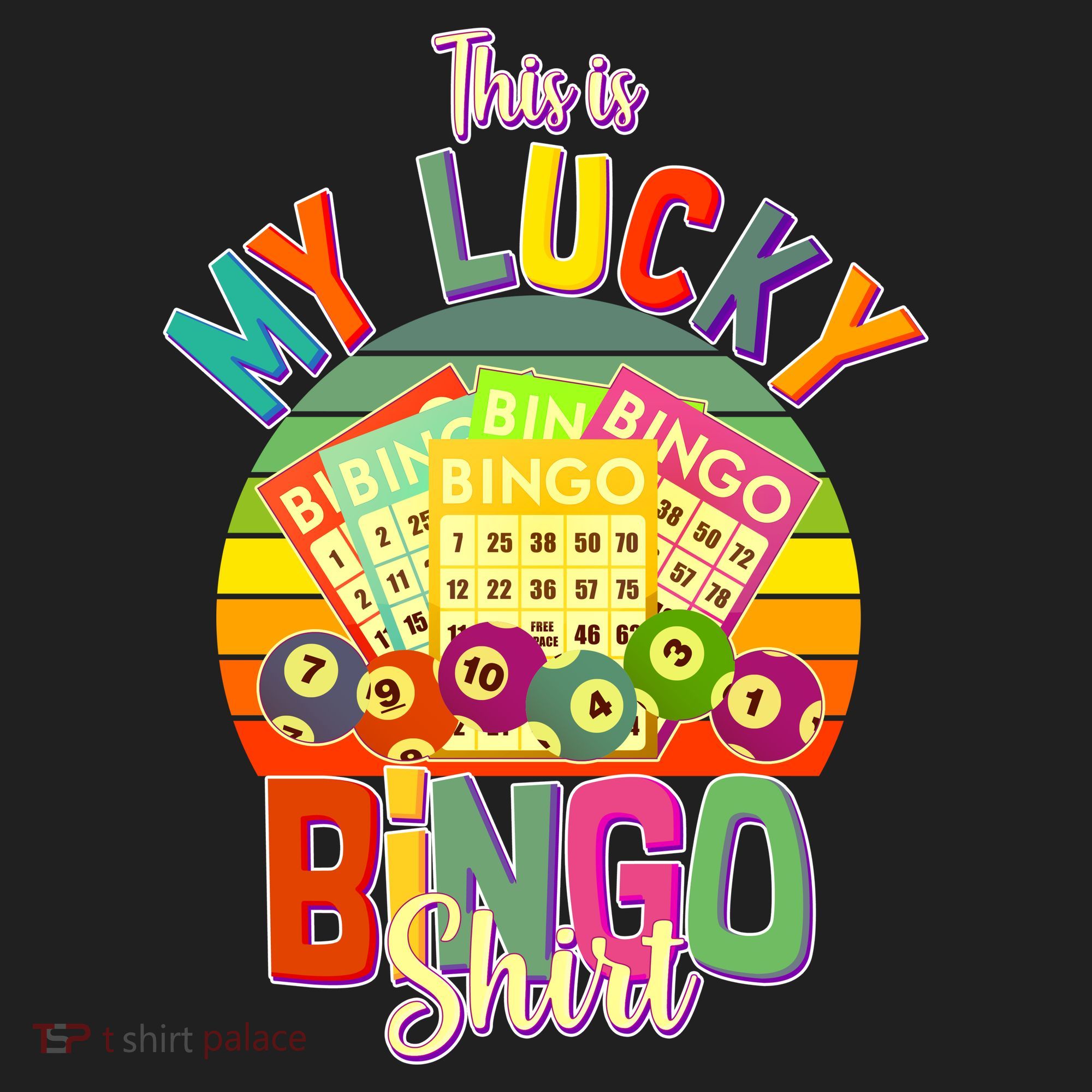 Funny This Is My Lucky Bingo Golf Towel