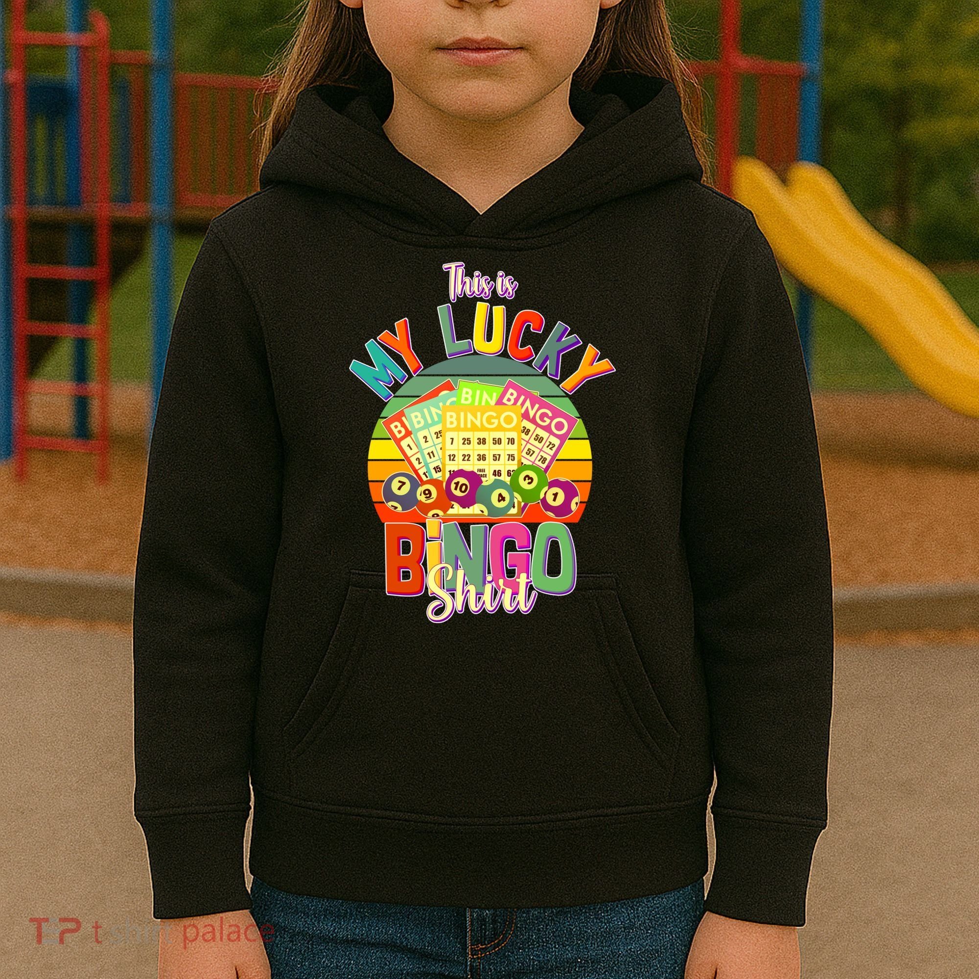 Funny This Is My Lucky Bingo Kids Hoodie