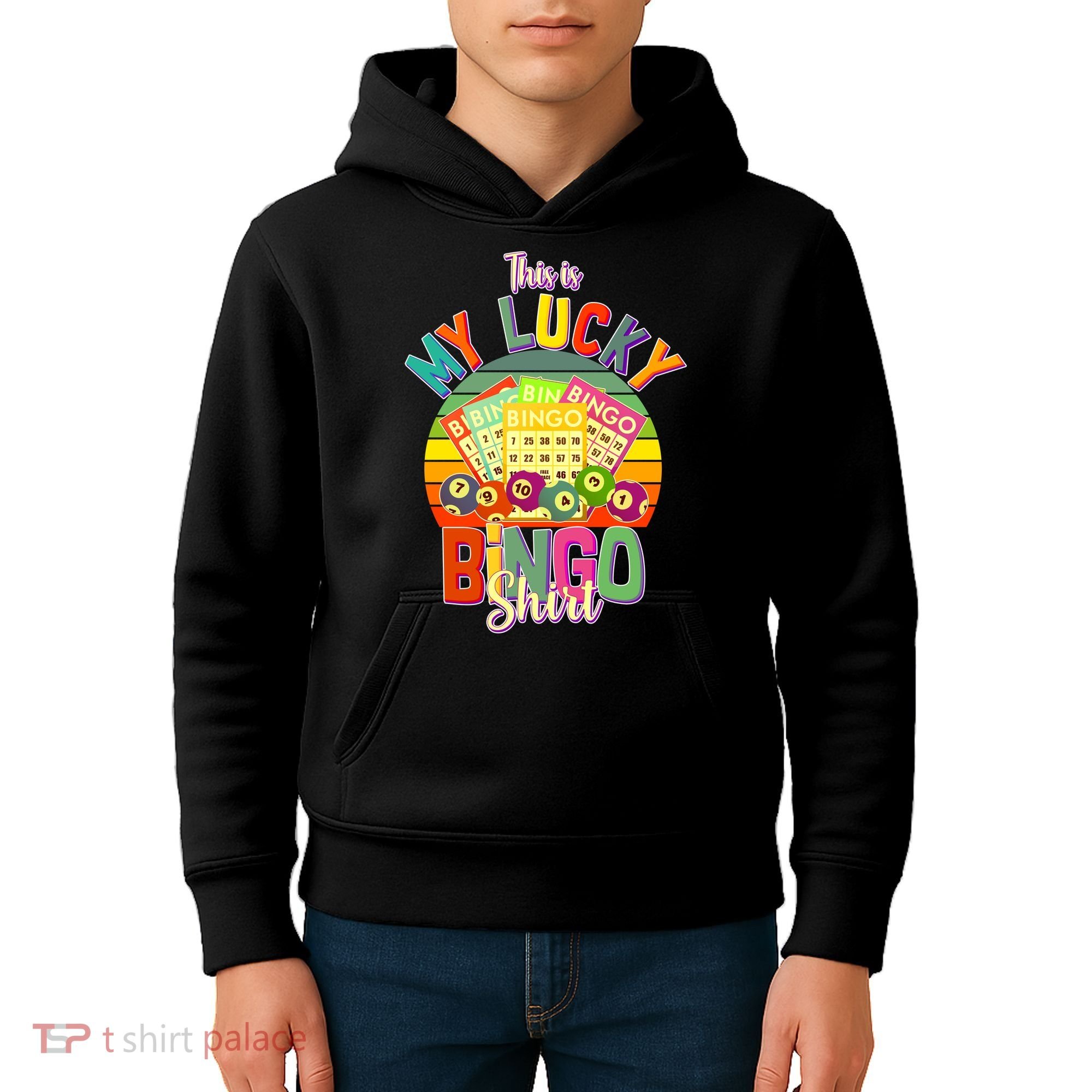 Funny This Is My Lucky Bingo Kids Hoodie