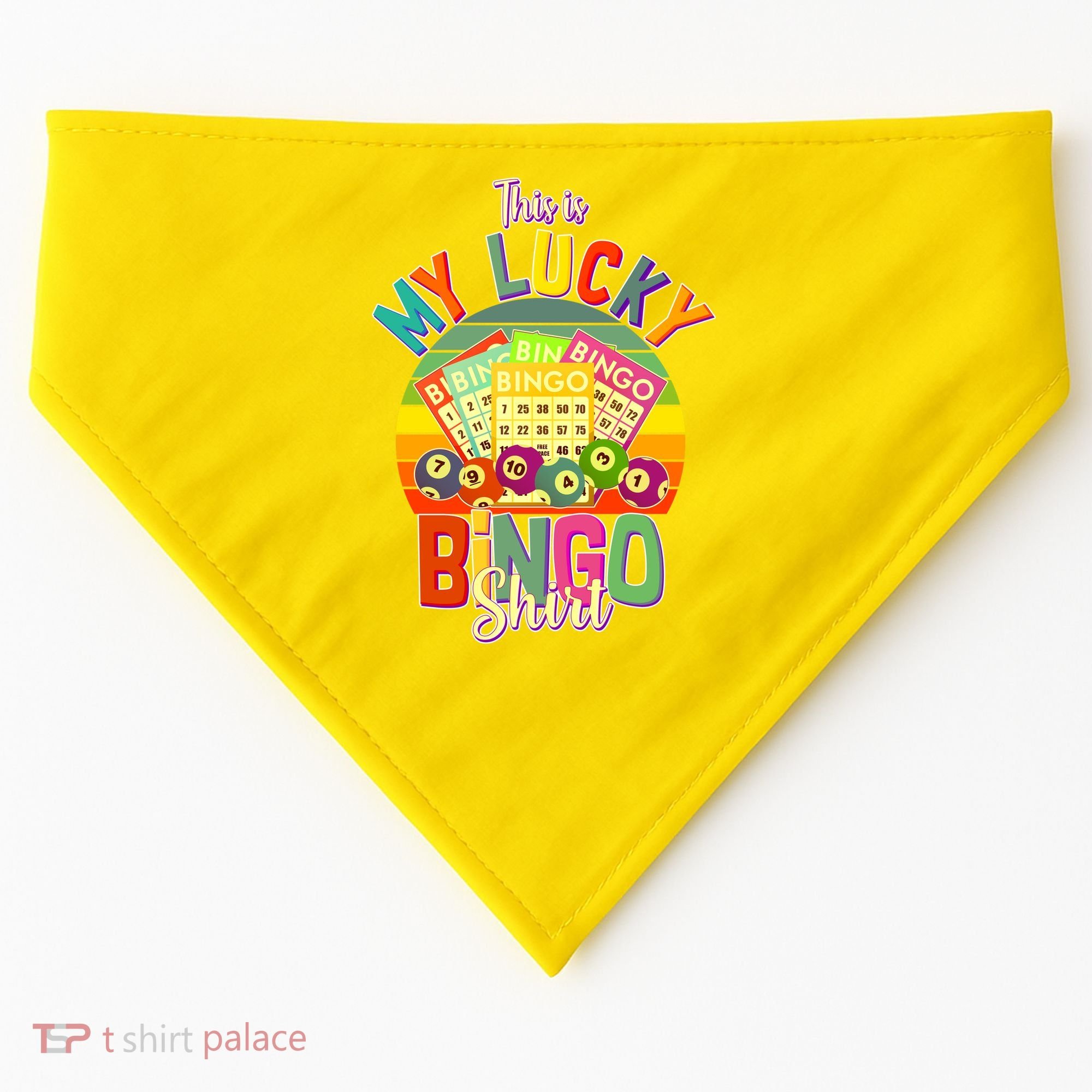 Funny This Is My Lucky Bingo USA-Made Doggie Bandana