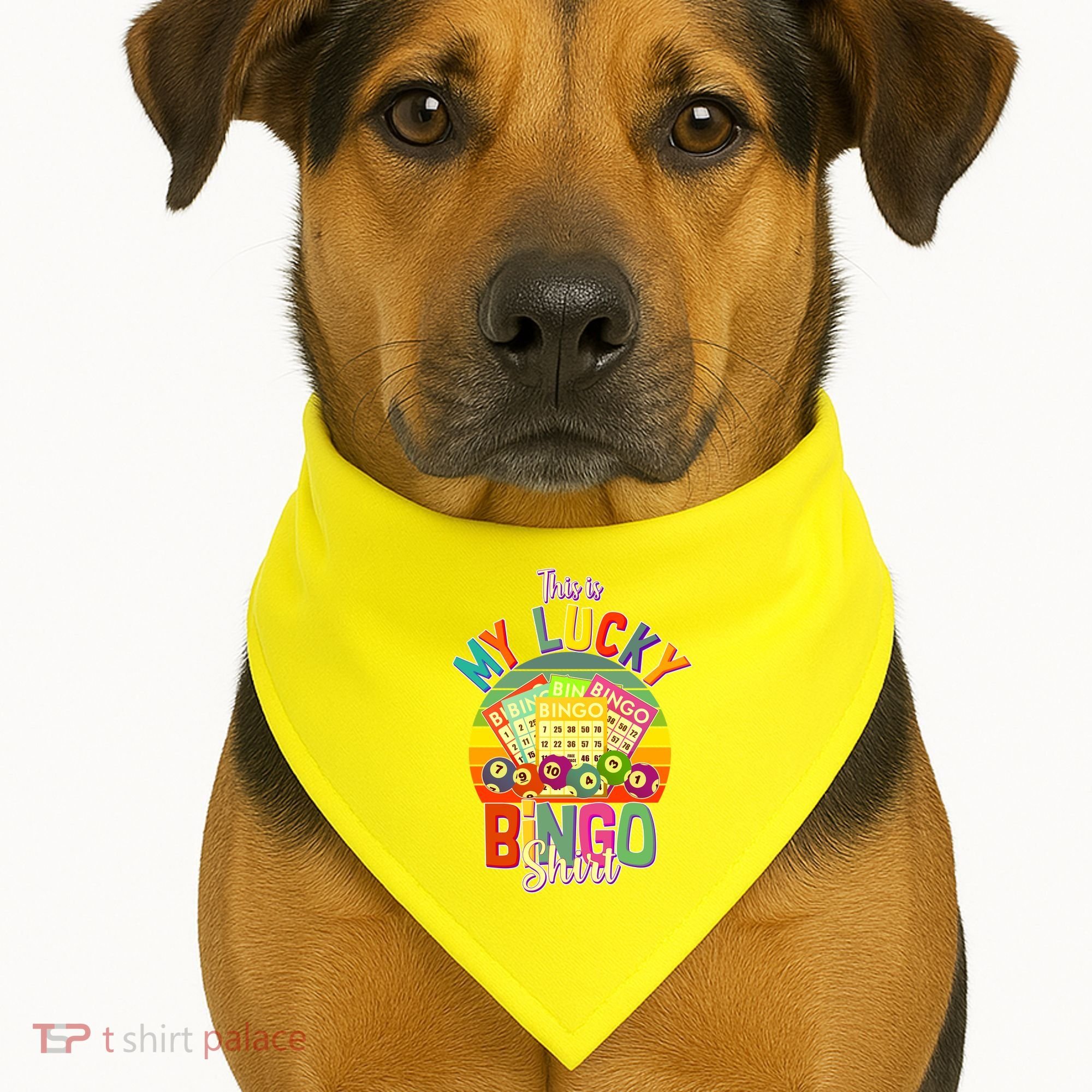 Funny This Is My Lucky Bingo USA-Made Doggie Bandana