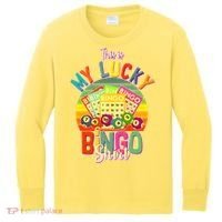 Funny This Is My Lucky Bingo Kids Long Sleeve Shirt thumb 0